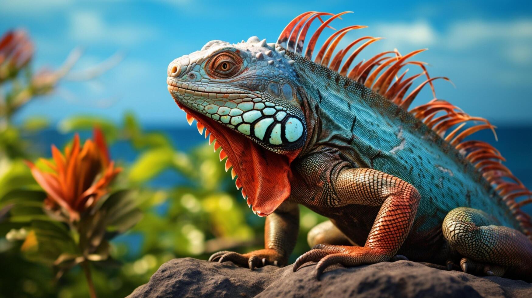 AI generated iguana high quality image photo