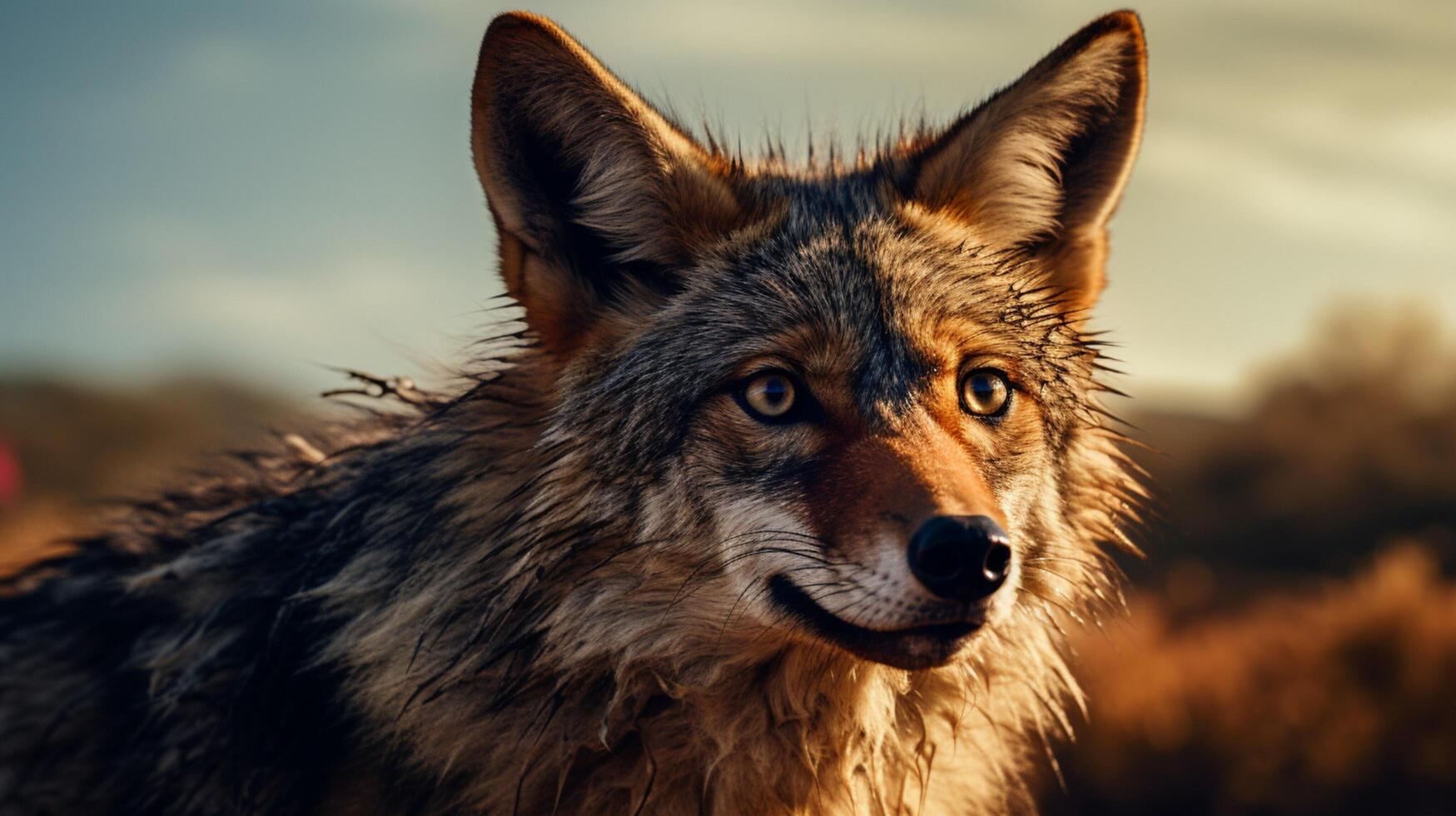 AI generated jackal high quality image photo