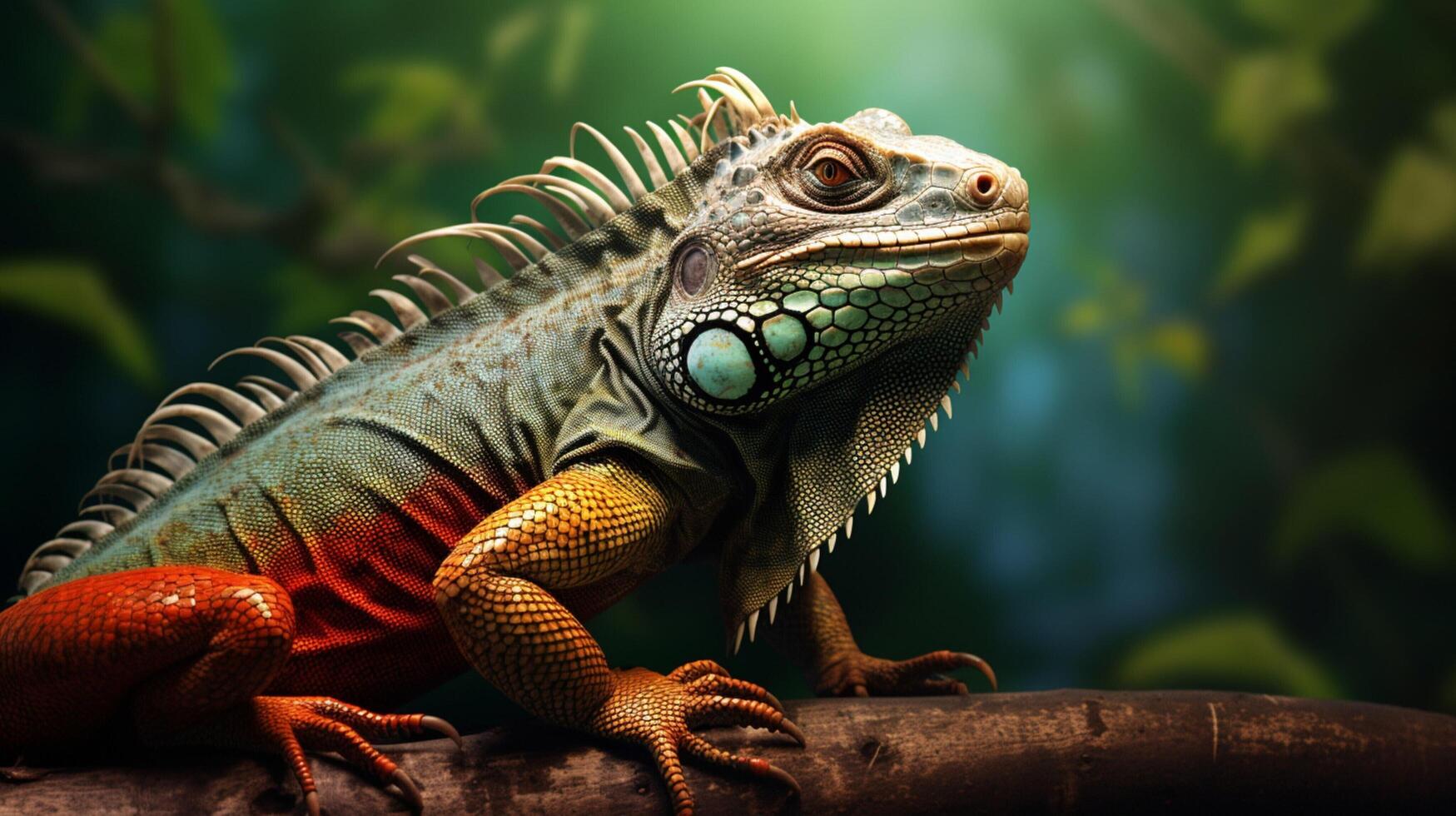 AI generated iguana high quality image photo