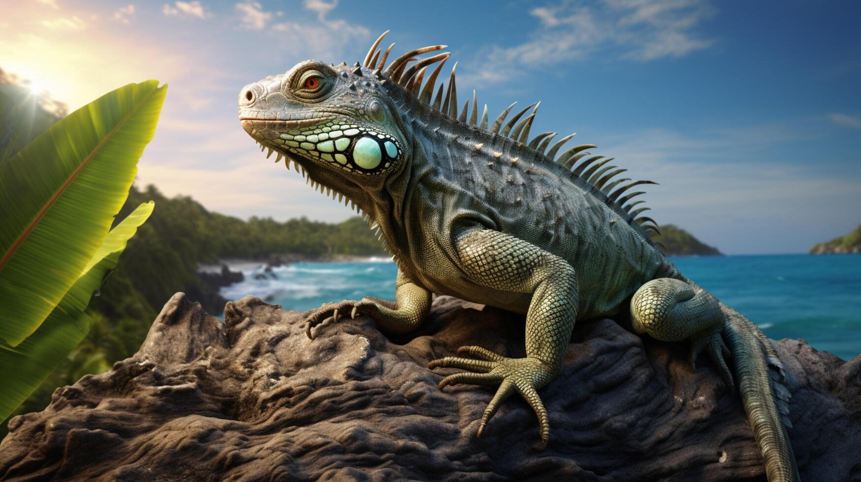 AI generated iguana high quality image photo