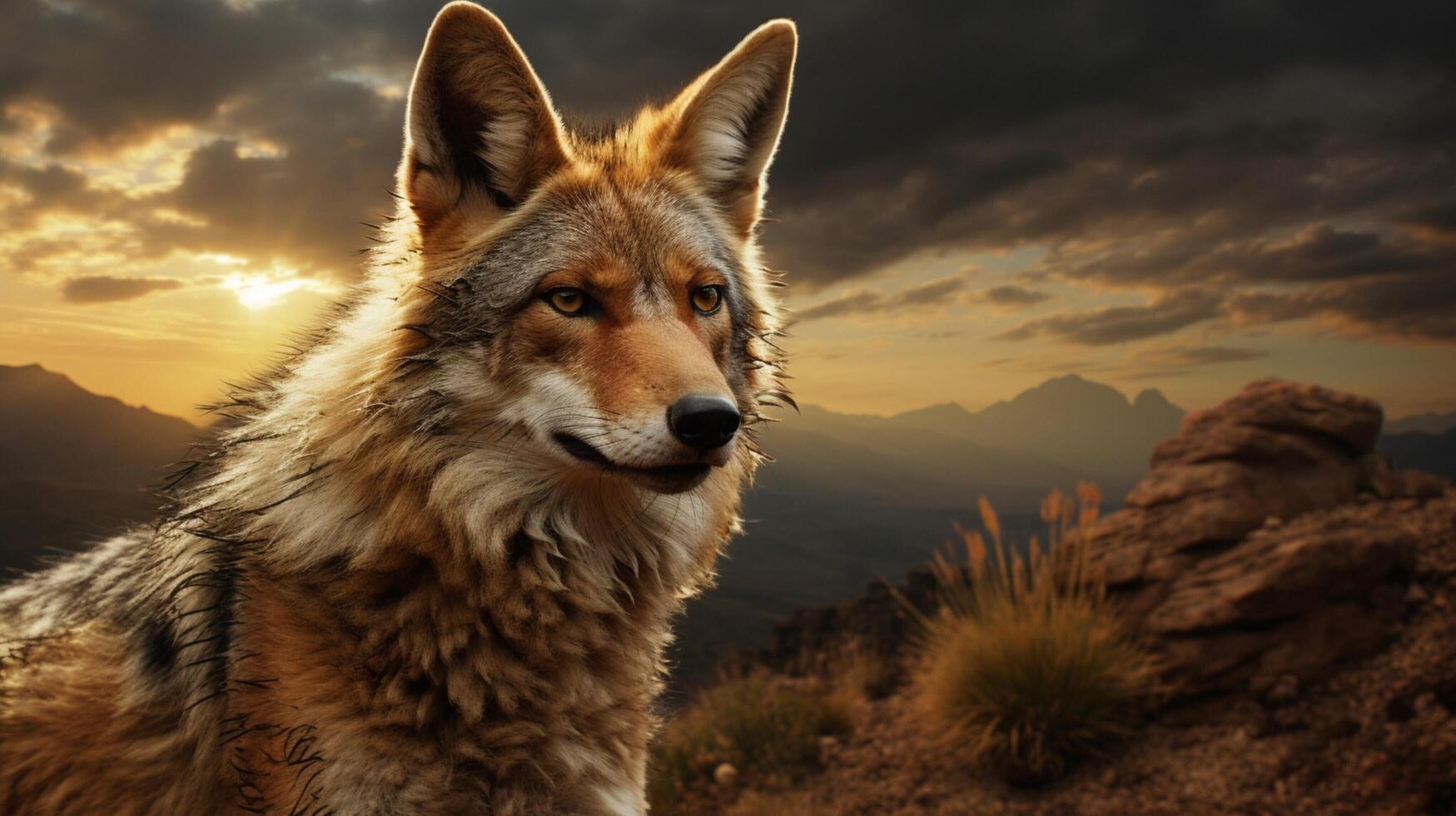 AI generated jackal high quality image photo