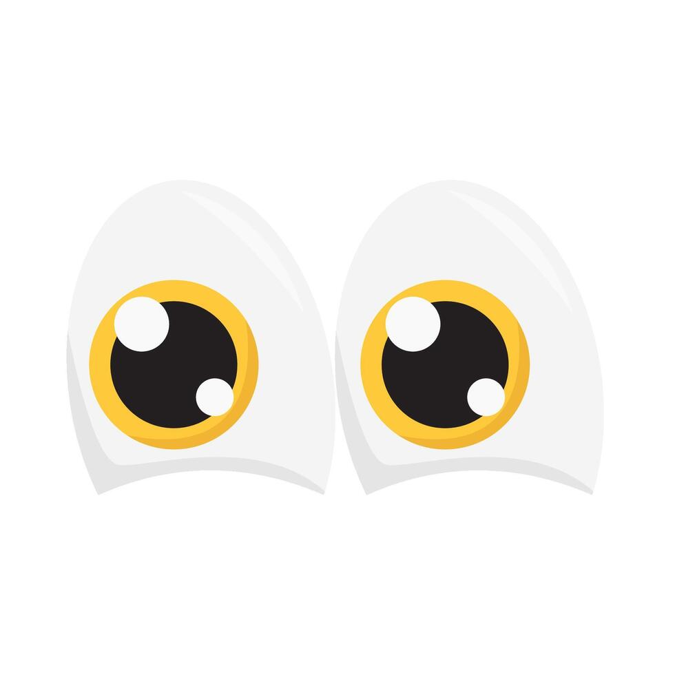 eye lens yellow illustration vector