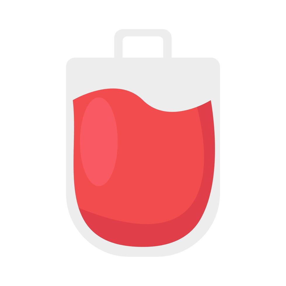 blood in bag with blood  illustration vector