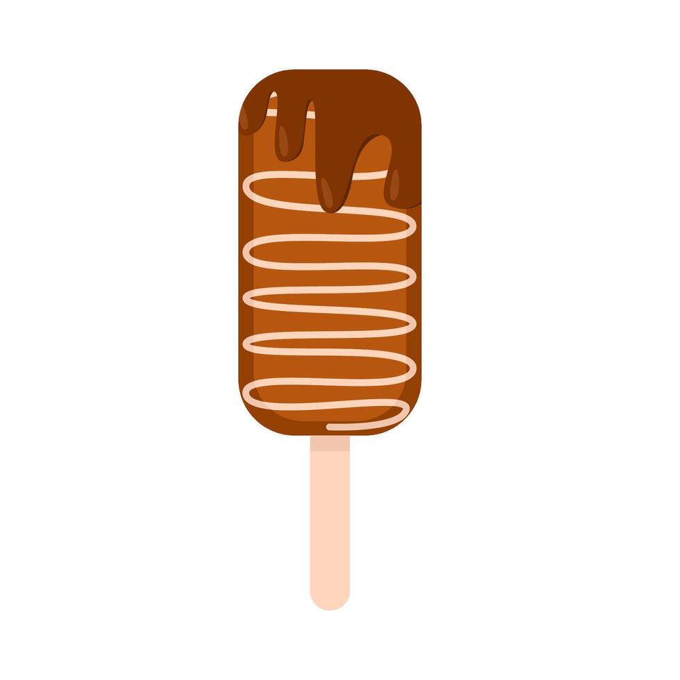 ice cream chocolate illustration vector
