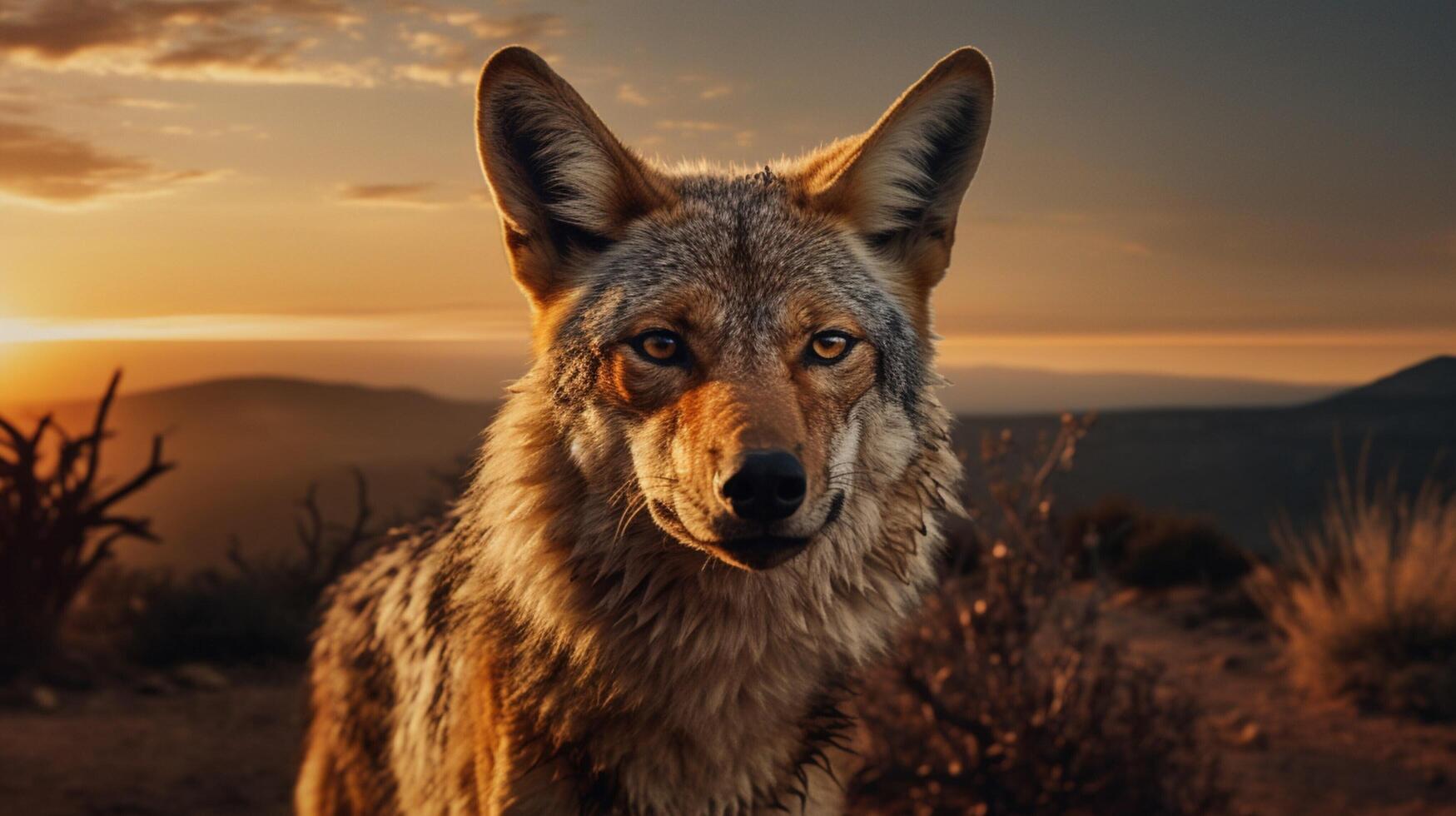 AI generated jackal high quality image photo