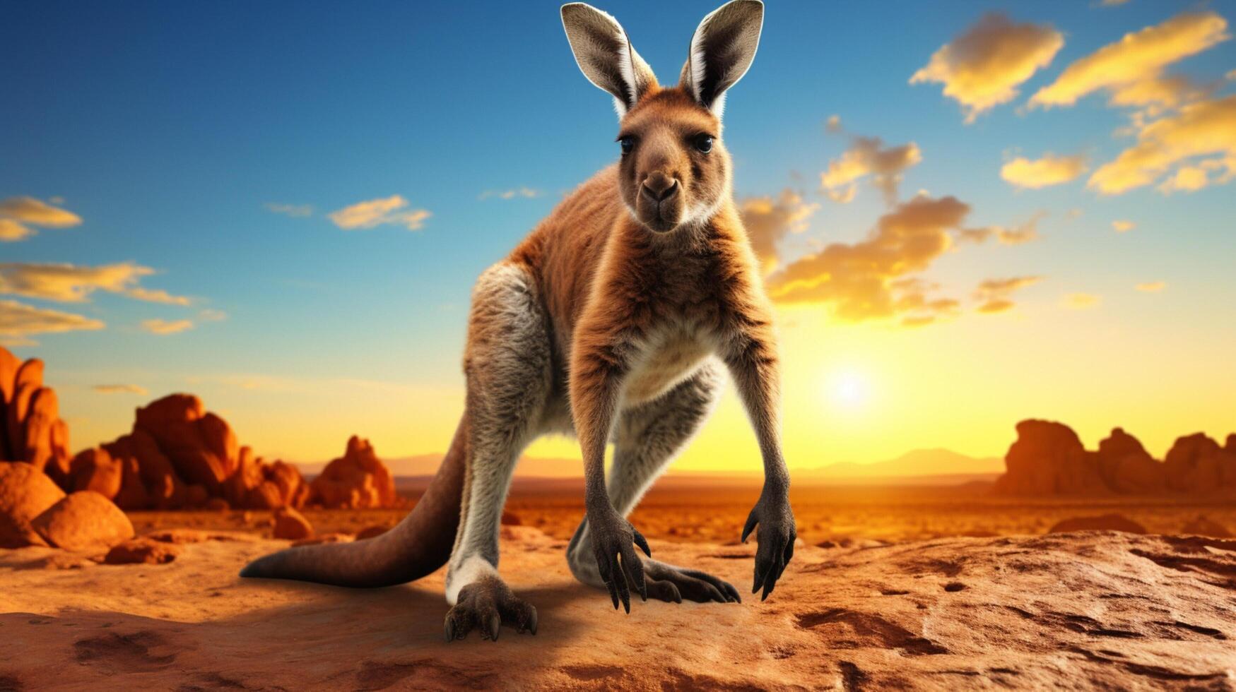 AI generated kangaroo high quality image photo