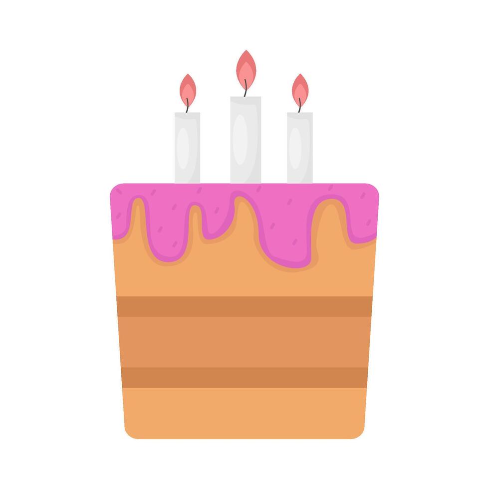 birthday cake illustration vector