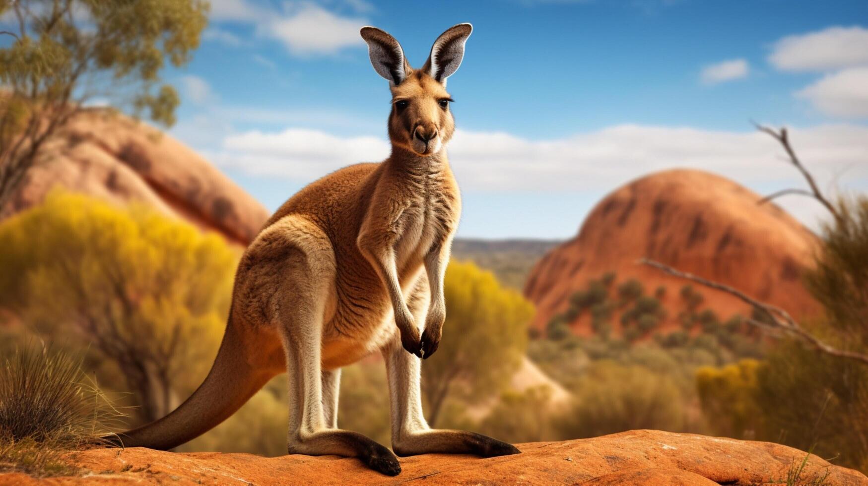 AI generated kangaroo high quality image photo