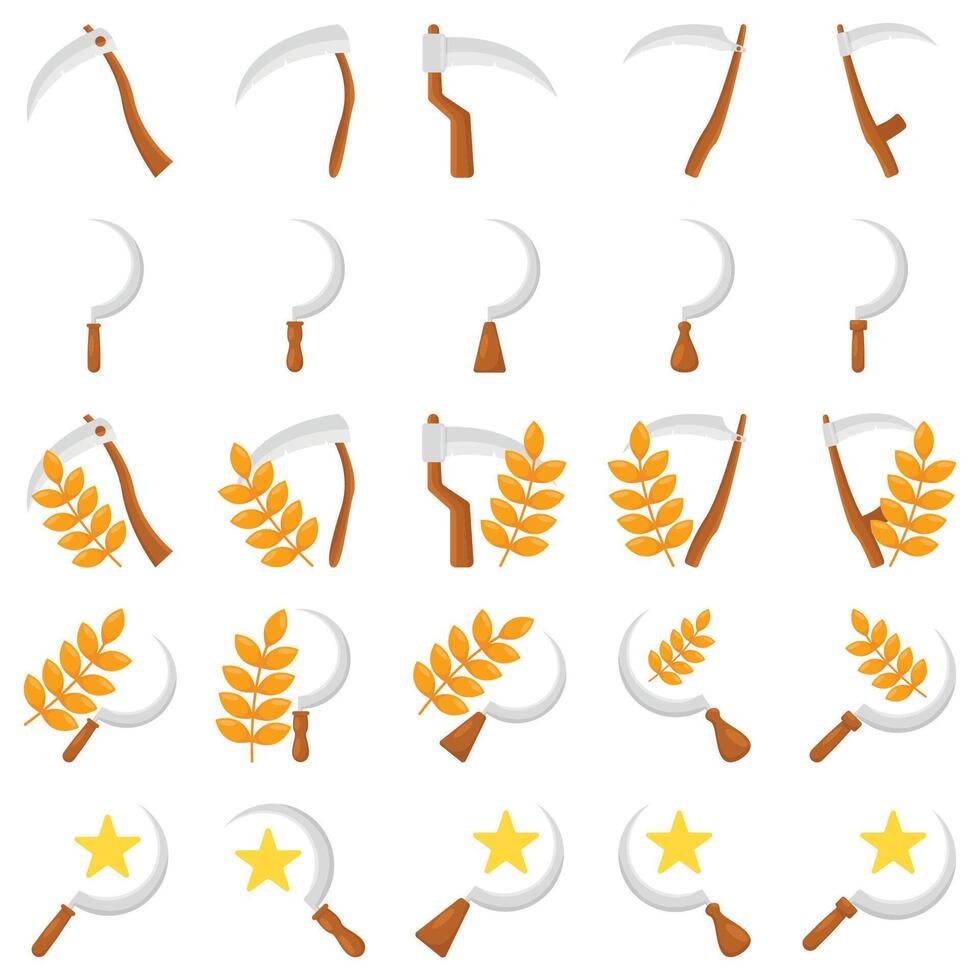 sickle farm weapon illustration vector