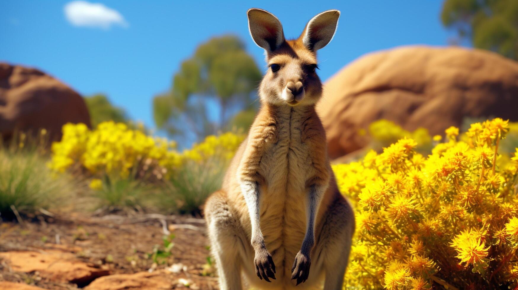 AI generated kangaroo high quality image photo