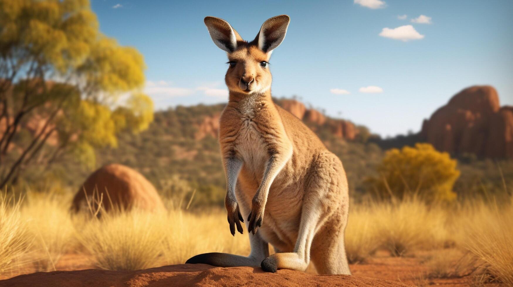 AI generated kangaroo high quality image photo