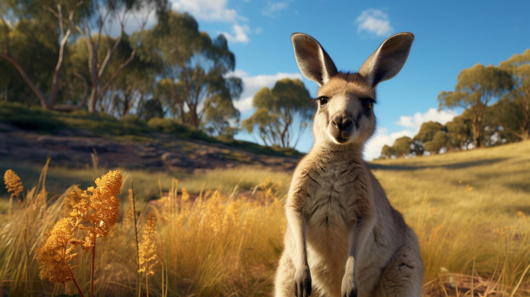 AI generated kangaroo high quality image photo