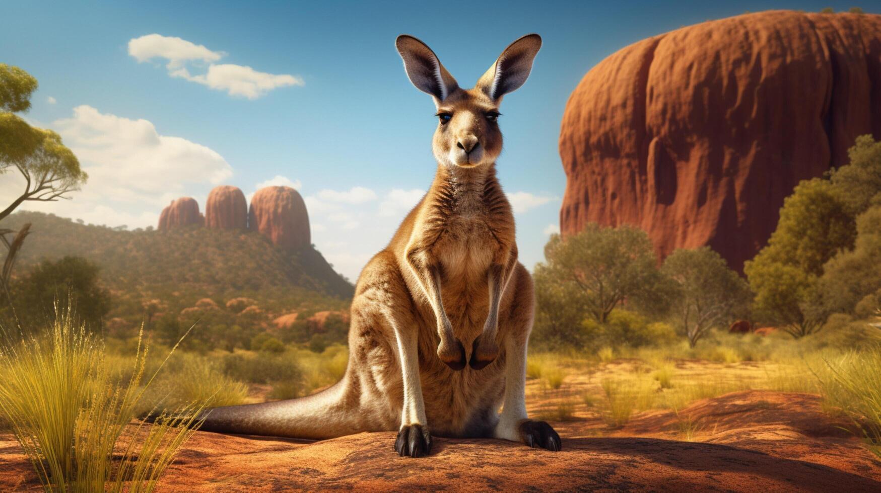 AI generated kangaroo high quality image photo