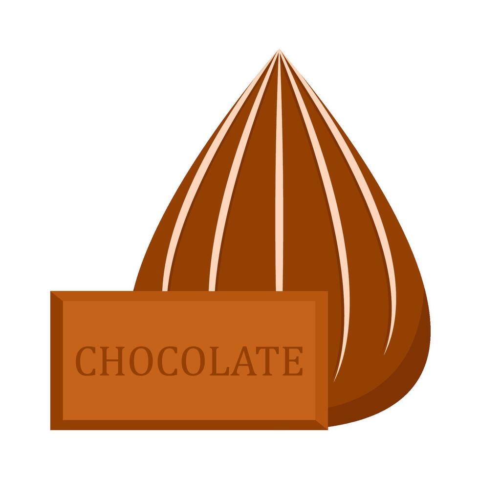 chocolate bar with chocolate sweet candy illustration vector