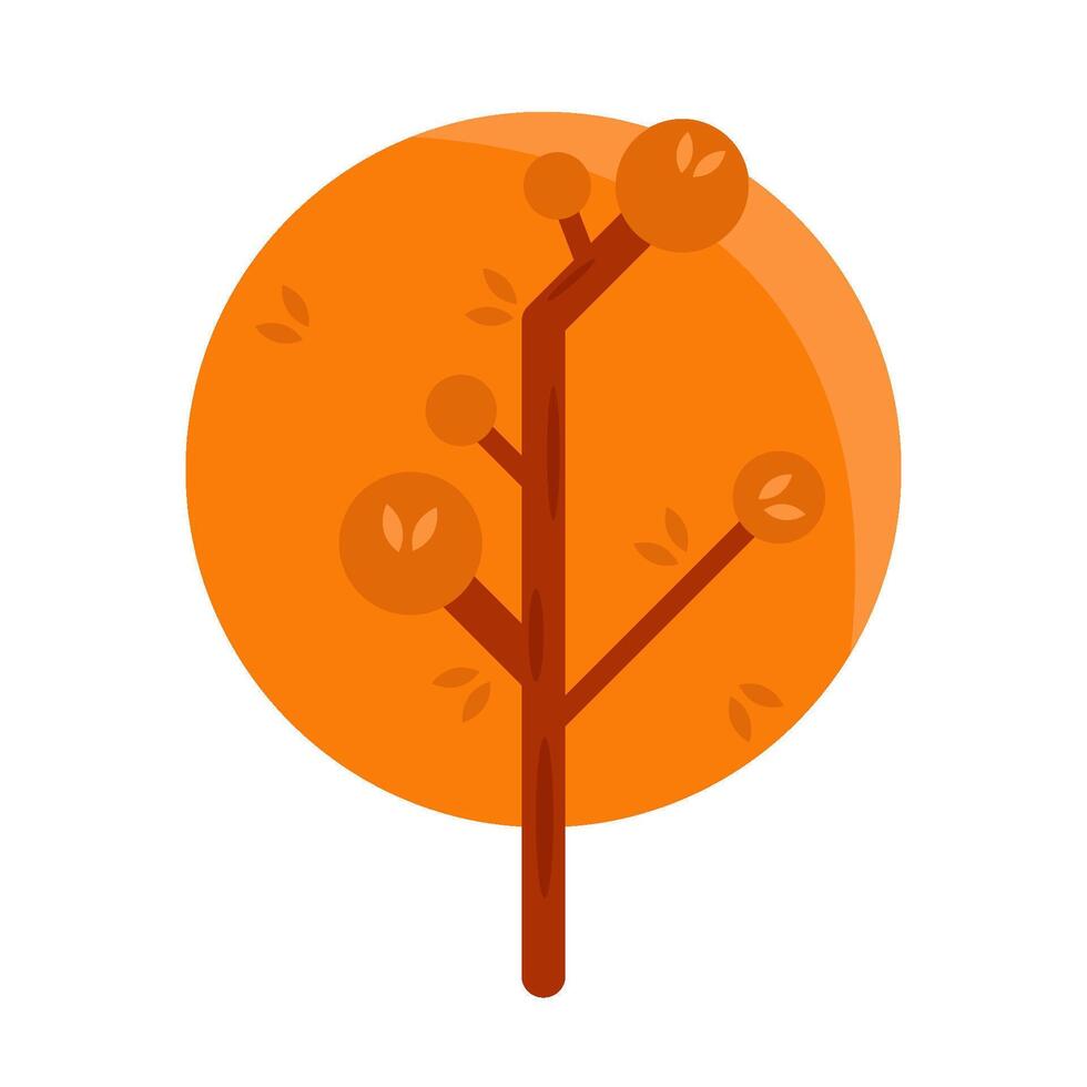 tree orange illustration vector