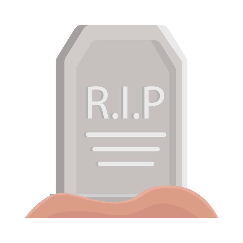 graveyard rip illustration vector