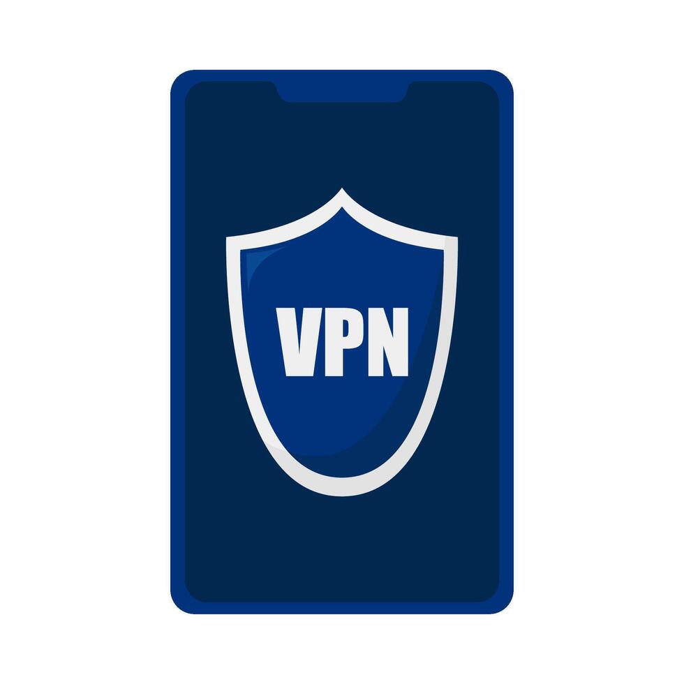 cyber security in mobile phone illustration vector