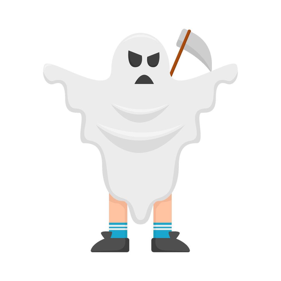 ax in ghost illustration vector