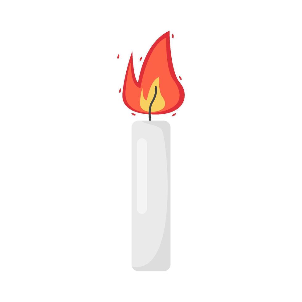 fire in candle illustration vector