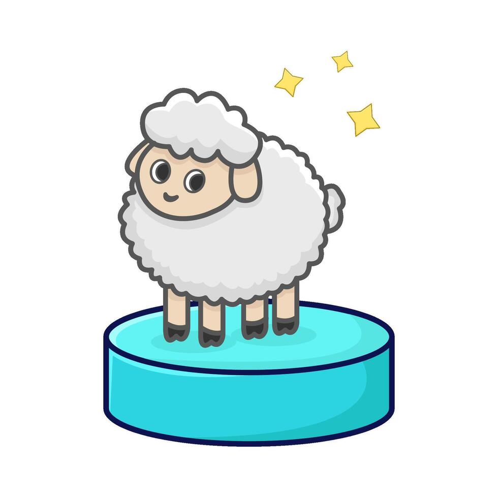 sheep in stage illustration vector