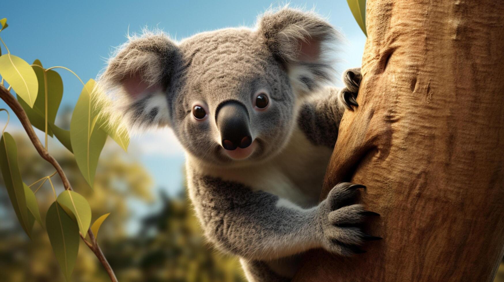 AI generated koala high quality image photo