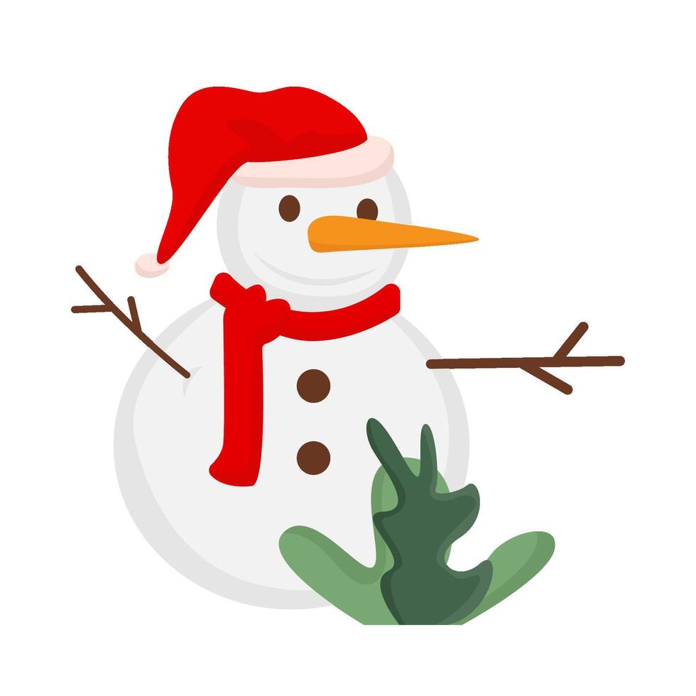 snowman character  illustration vector