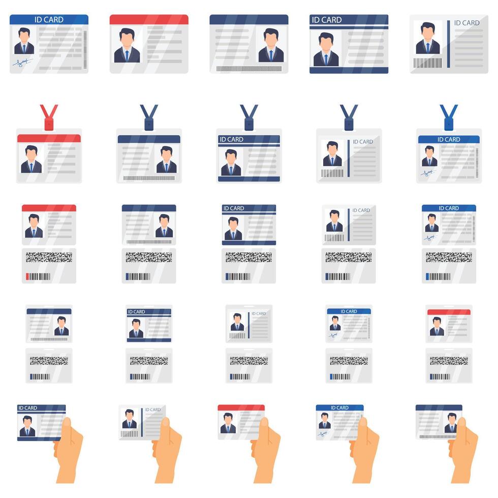 id card pack illustration vector