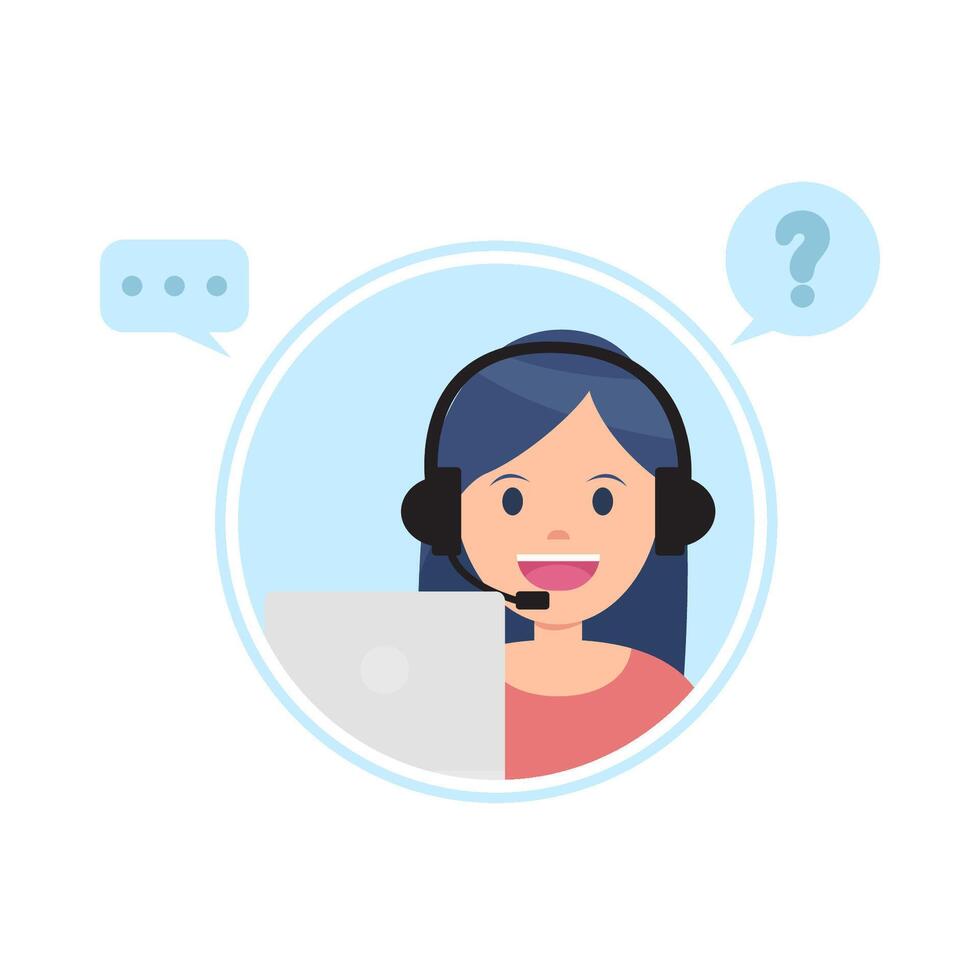 call center answer customer questions illustration vector