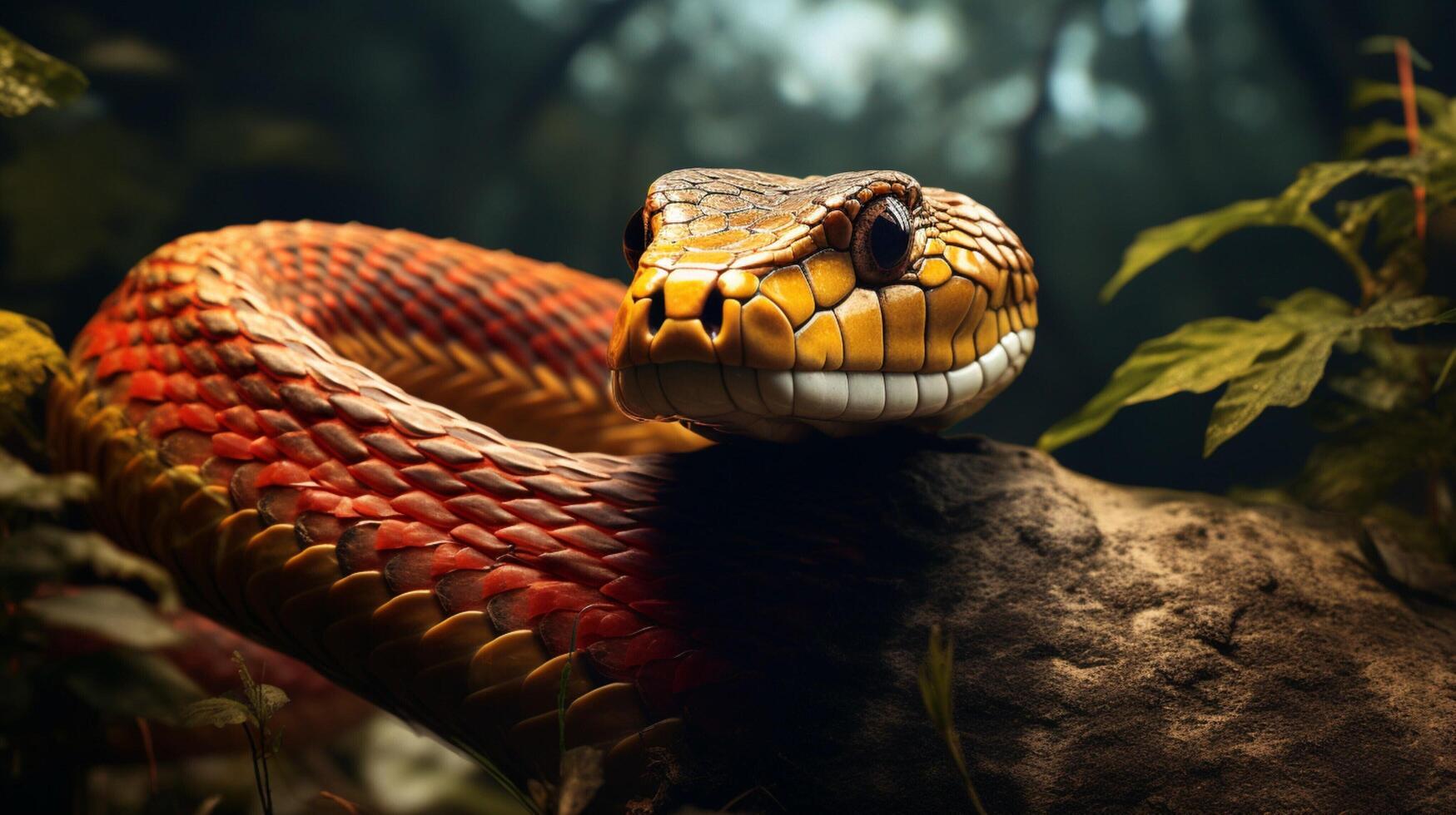 AI generated king cobra high quality image photo