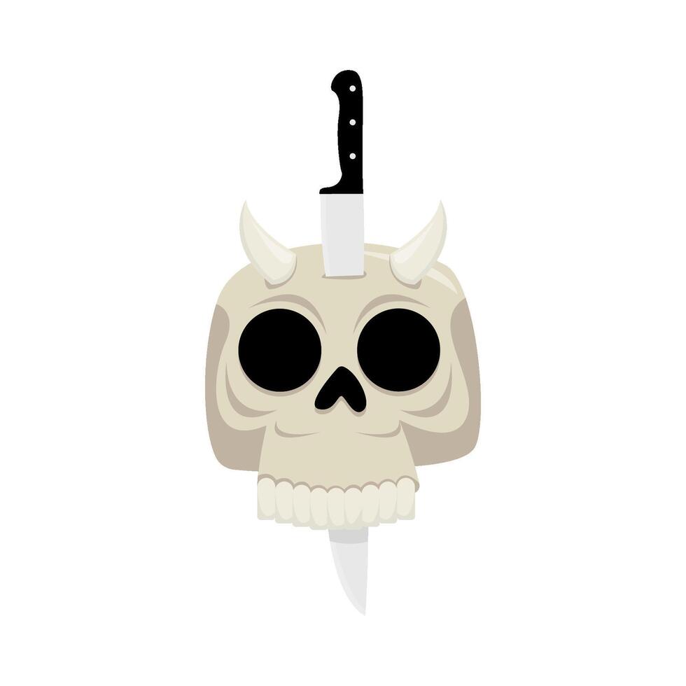 knife in skull illustration 38009544 Vector Art at Vecteezy