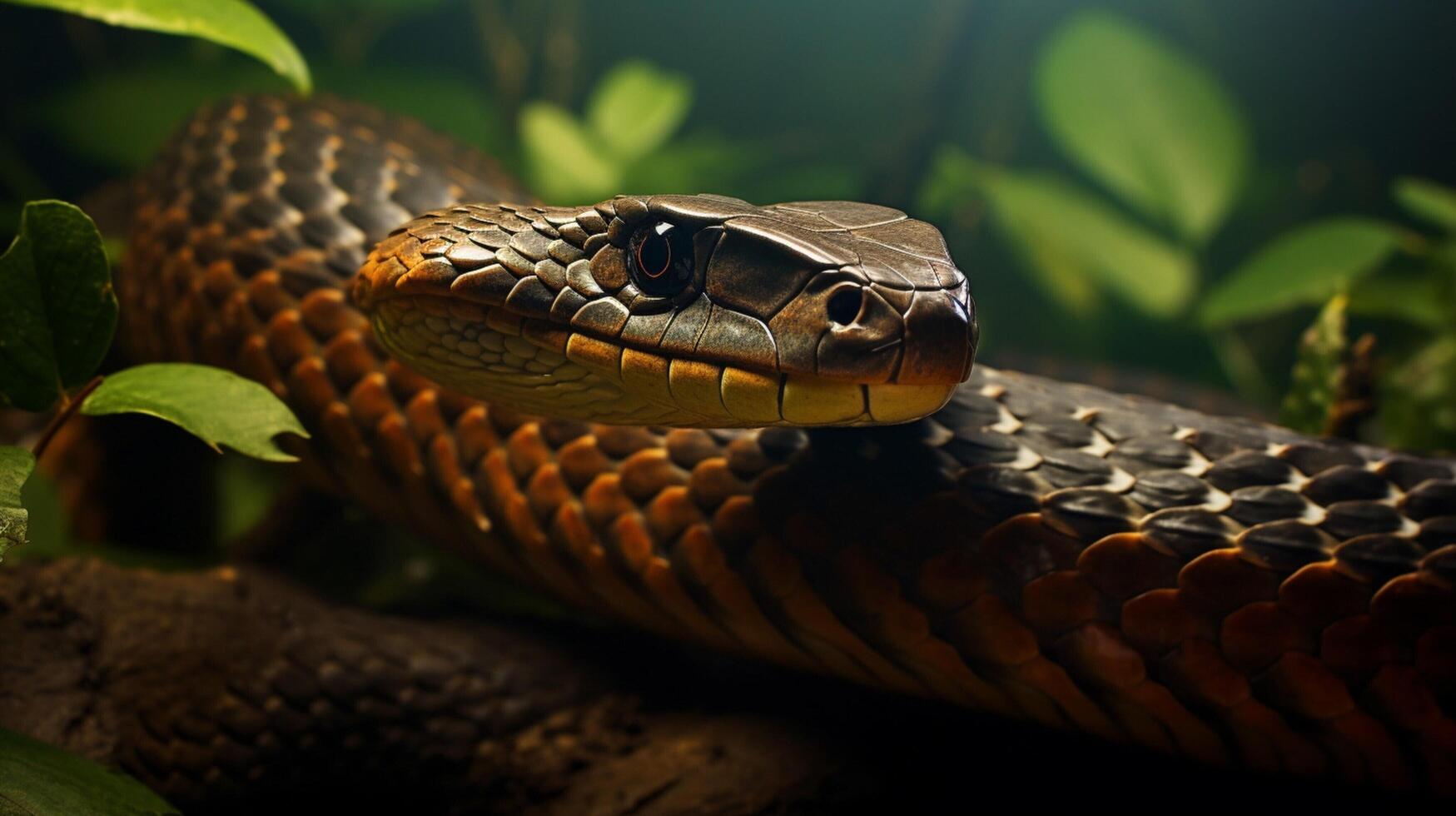 AI generated king cobra high quality image photo