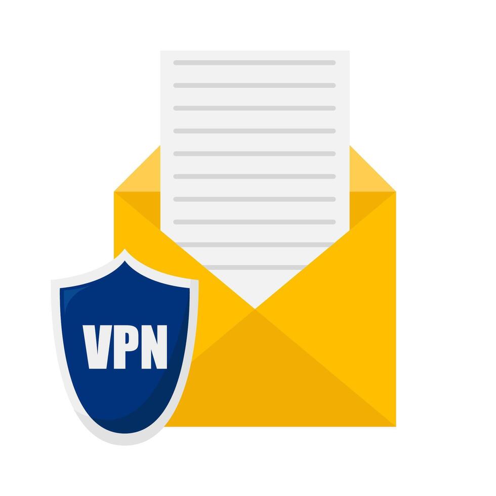 cyber security mail illustration vector