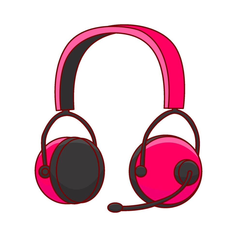 headphone listening music  illustration vector