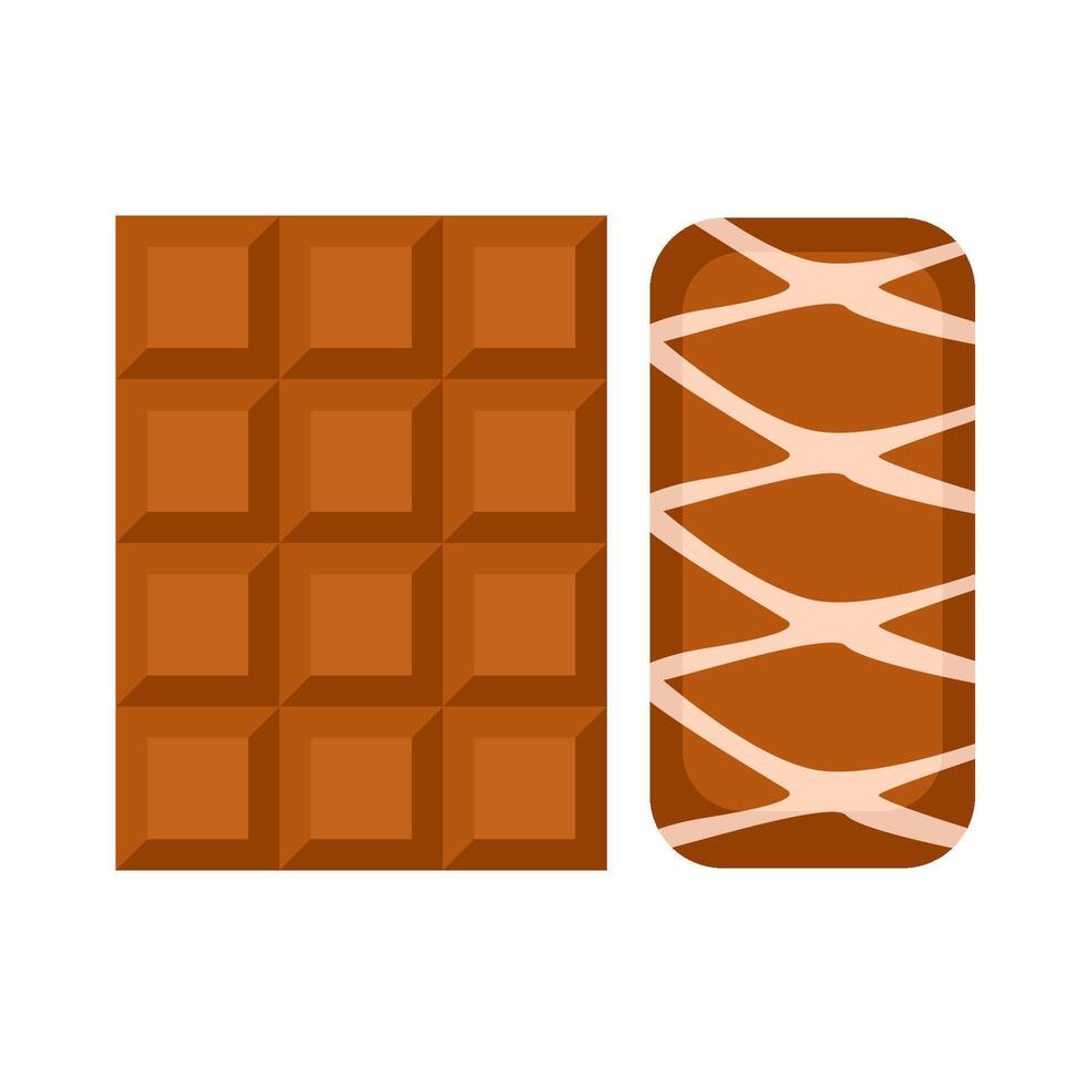 chocolate bar with ice cream chocolate illustration vector