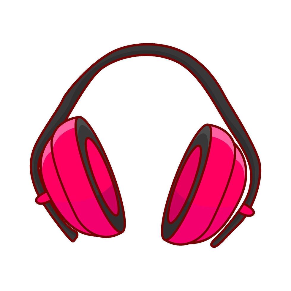 headphone listening music  illustration vector