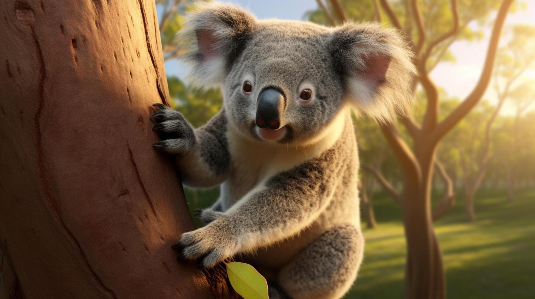 AI generated koala high quality image photo