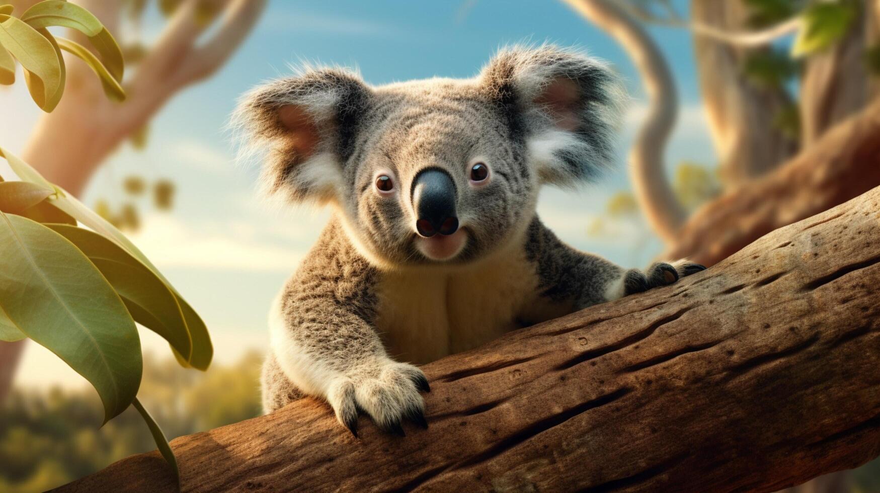 AI generated koala high quality image photo