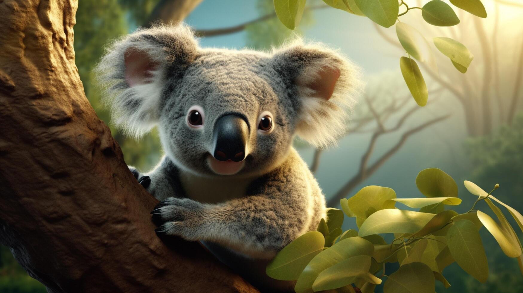 AI generated koala high quality image photo