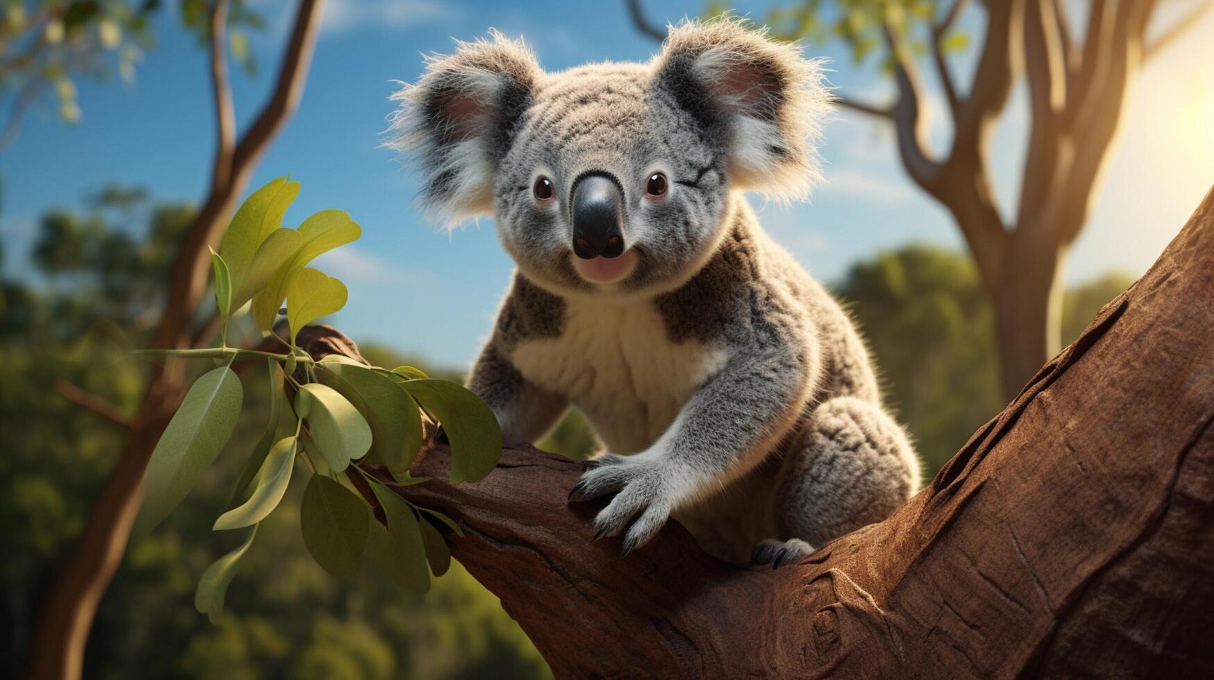 AI generated koala high quality image photo