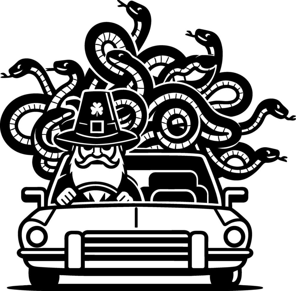 St Patrick Driving Snakes vector