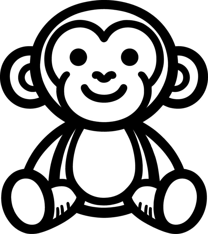 Monkey Doll Toy vector
