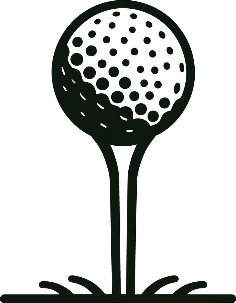 Golf Ball on Tee vector