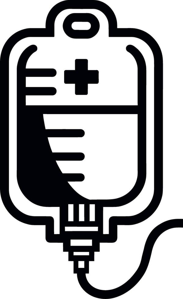 Medical IV Bag vector