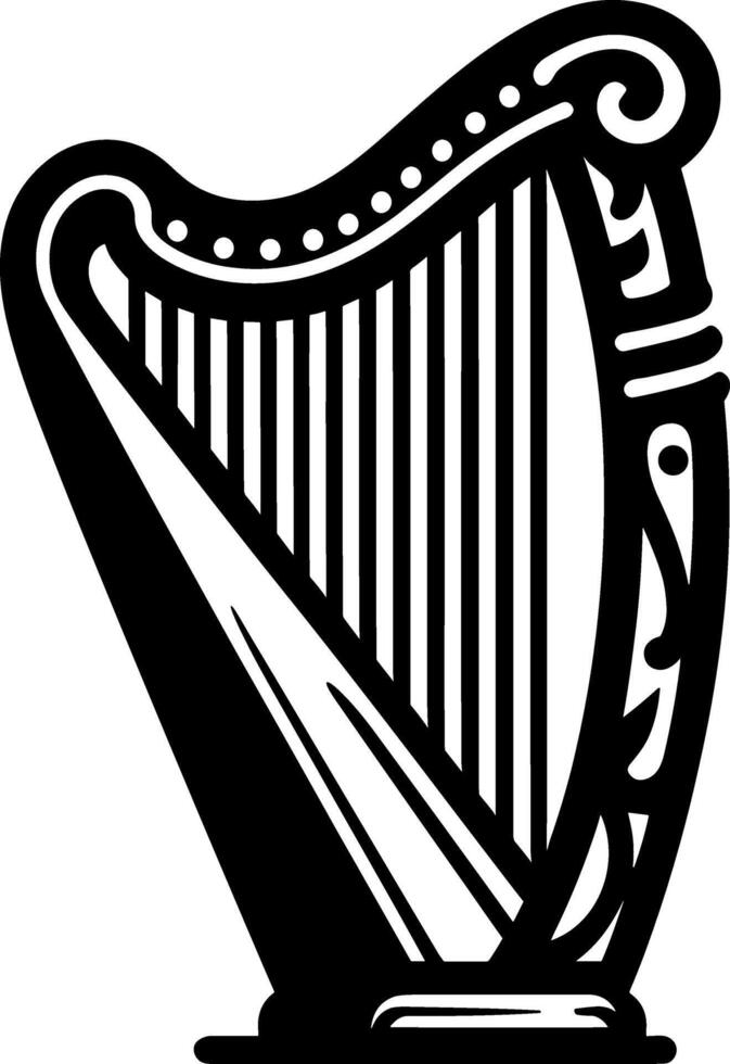 Irish Celtic Harp vector