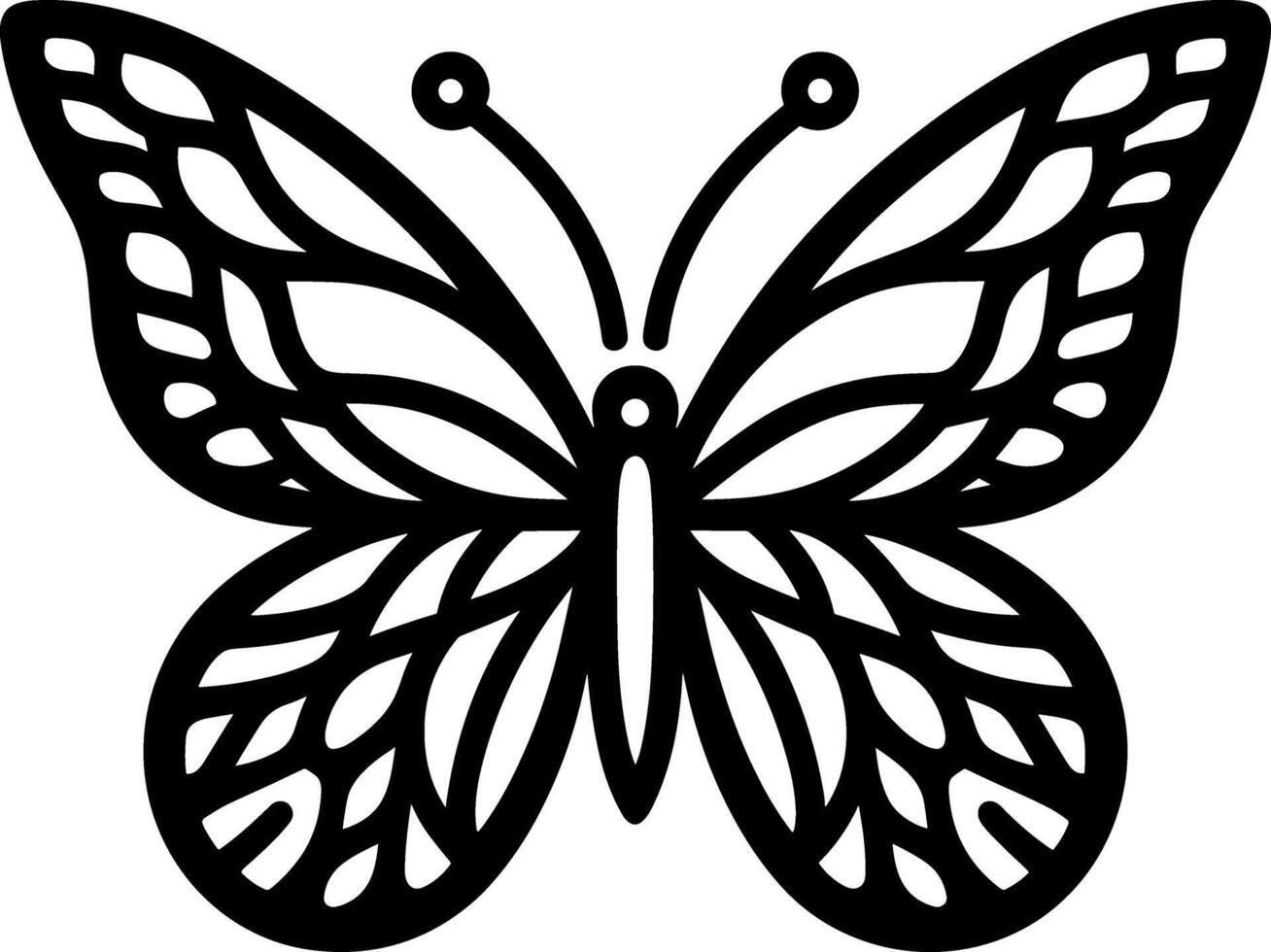 Butterfly Line Art vector