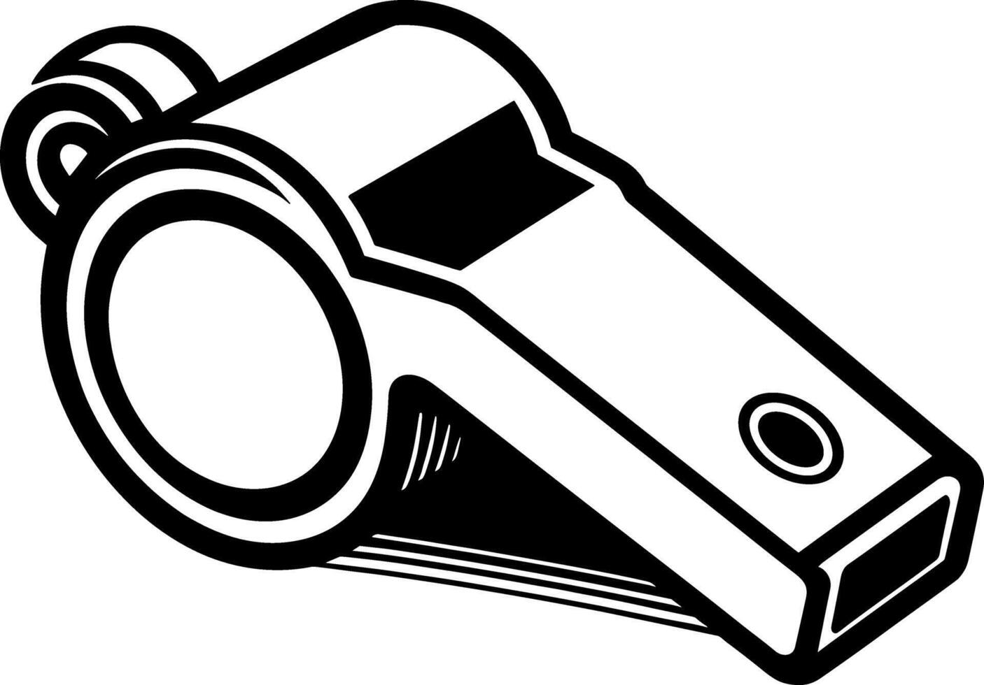 Brass Referee Whistle vector