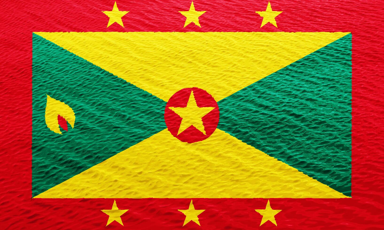 Flag of Grenada on a textured background. Concept collage. photo