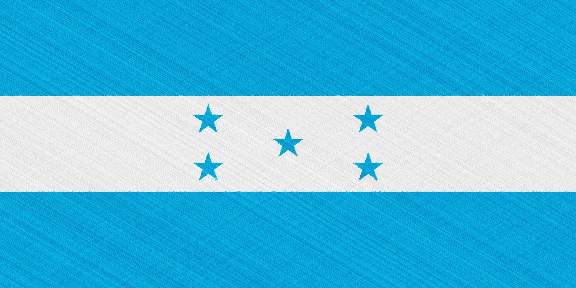 bandera de república de Honduras en un texturizado antecedentes. concepto collage. foto