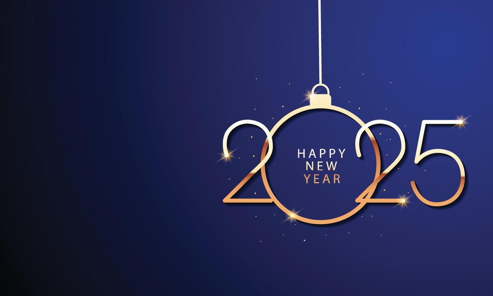 2025 Happy New Year Background Design. Greeting Card, Banner, Poster. Vector Illustration.