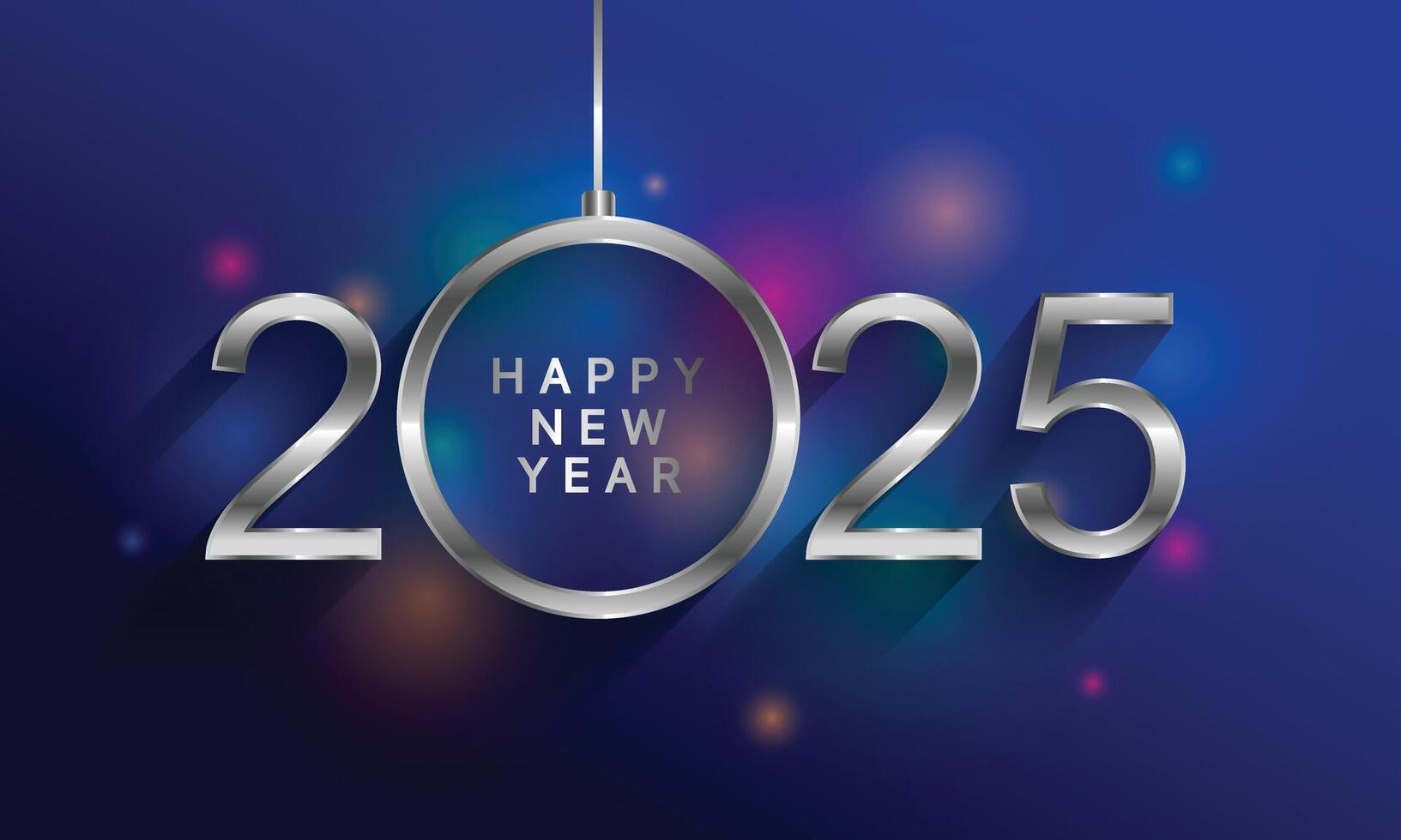 2025 Happy New Year Background Design. Greeting Card, Banner, Poster. Vector Illustration